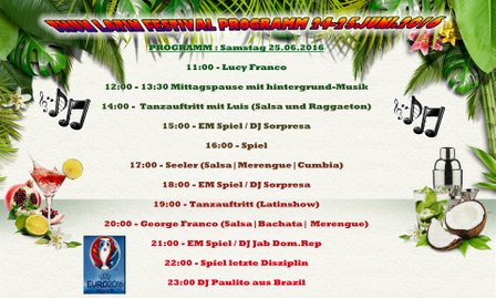 Programm Samstag Thun Latin Festival